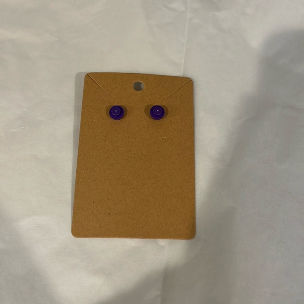 🧸5 for $15🧸 
Lego recycled, purple earrings